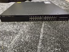 Image of Cisco Catalyst WS-C3650-24PS-S 24-Port Gigabit PoE+ Switch + PSU – New