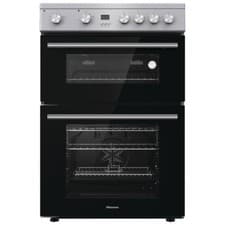 Image of Hisense HDE3211BXUK Silver 60cm Electric Cooker 99L Ceramic 4 Zone Hob RRP £479!