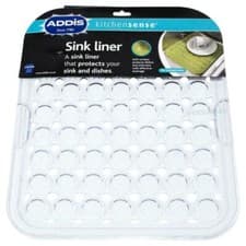 Image of Addis Kitchen Sink Liner Mat Protective Washing Up Drainer Accessories - Clear