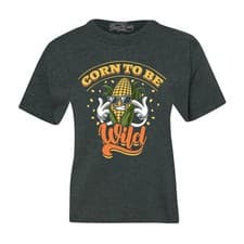 Image of Corn to be Wild Kids T-Shirt Funny Corn Sunglasses Dad Joke Shirt