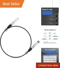 Image of Versatile 10Gb SFP+ DAC Cable 1m for Servers and Network Equipment - High Speed