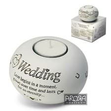 Image of Arora Said With Sentiments Wedding Tealight Candle Tea Light Holder Gift Box