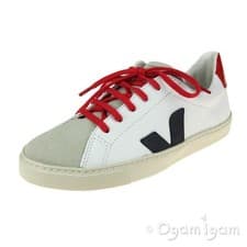 Image of Veja Esplar Lace Boys Girls White Nautico Pekin Trainer