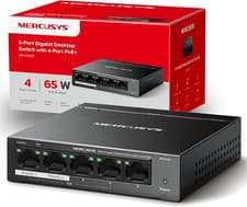 Image of MERCUSYS MS105GP 5 Port Gigabit Network Switch, Ethernet Switch with 4-Port Poe+