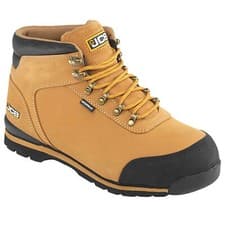 Image of JCB Mens Waterproof Leather Safety Work Boots Steel Toe Cap Midsole Wide Fit