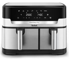 Image of TEFAL Easy Fry Dual XXL EY942DG1 11L Air Fryer - Stainless Steel