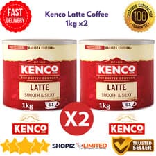 Image of Kenco Instant Latte Smooth Silky Taste Barista Edition Coffee Company Pack 1kgx2