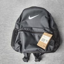 Image of Nike Backpack Youth Small Charcoal Gray Black Brasilia 11L Mini School Bag New