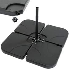 Image of 4Pcs Parasol Base Banana Cantilever Weights Garden Patio Umbrella Heavy Duty UK
