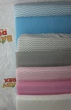 Image of 2 x Crib Fitted Sheets to fit Chicco Next2me Crib - 100% Cotton New Choose Color