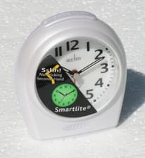 Image of ACCTIM BROADWAY SWEEP ALARM CLOCK WITH SMARTLITE AVAILABLE IN A CHOICE OF COLOUR