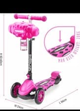 Image of Xootz Kids Bubble Go Foldable Scooter, 3 Wheel Tri-Scooter with Bubble Machine,