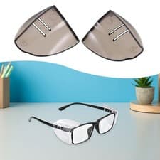 Image of 1 pair of TPU eyeglass side covers for safety glasses for work