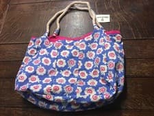 Image of CELIA BIRTWELL Reversable Pink Flower Rope Handle Shoulder Tote Shopper Bag BNWT