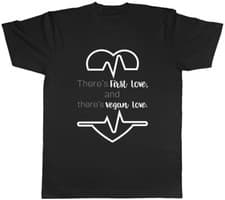 Image of First love and Vegan love Mens Unisex T-Shirt Tee