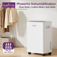 Image of LOEFME 10 L Dehumidifier HEPA Filter Air Purifier Low Energy Laundry Mode Quiet