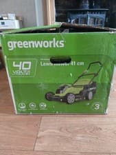 Image of Greenworks 40V 41cm G40LM41 Lawn Mower with 2 Batteries and Charger