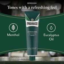 Image of Proraso Shaving Cream With Eucalyptus & Menthol Green Tube 150ml