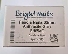 Image of Brightnails 65mm Anthracite Grey Poly Top Nails