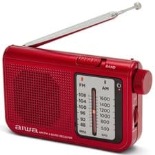 Image of AIWA RS-55 Pocket Radio FM AM Bluetooth 5.3 Speaker 6W Red IPX6 Battery 12h