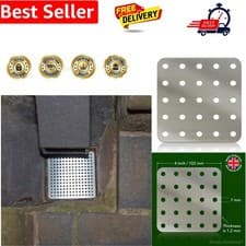 Image of Square Drain Guard/Swirl Cover - 4 Inch up to 9 Inch Stainless Steel - Keep D...