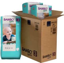 Image of Bambo Nature Nappies, Size 3 (9-18lbs), Pack of 156