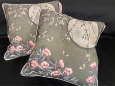 Image of The Escape to The Chateau By Angel Strawbridge Set of 2 Cushions Moonlight Green