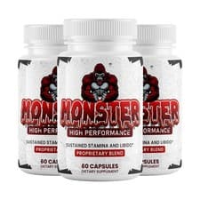 Image of (3 Pack) Monster Performance & Drive Pills for Men, Monster Male Support 60ct