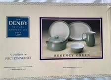 Image of Denby Regency Green 18 Piece Dinner Set New Original Box