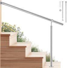 Image of CO-Z Stainless Steel Handrail, 120x90 cm Interior Exterior Handrail (RSS2)