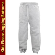Image of NEW KIDS UNISEX PLAIN JOGGING BOTTOMS FLEECE JOGGERS