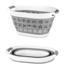 Image of Large Collapsible Laundry Basket Foldable Space Saving Washing Cloth Storage Bin