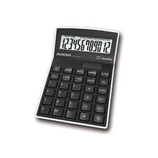 Image of Aurora Semi-desk Sized Calculator 12-digit LCD Display Black (DT910P)