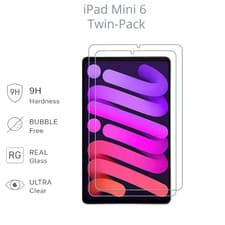 Image of [Twin Pack] iPad Mini 6 Screen Protector 2x Tempered Glass Anti Scratch Clear