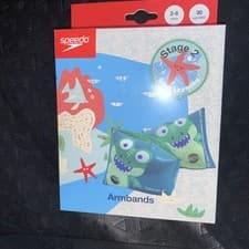 Image of Speedo Armbands - 2-6 Year Olds -Blue & Green Crocodile Boys Girls Stage 2 Bnib