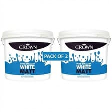 Image of 2 x 10L White Matt Emulsion Paint Interior Walls & Ceilings 20L