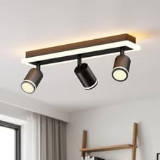 Image of Black Ceiling Light Fitting,3 Way Spot Lights,Bedroom Light Ceiling with Gu10,Ad