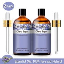 Image of 100ML Clary Sage Essential Oil Pure & Natural Aromatherapy Oil for Diffuser,Hair