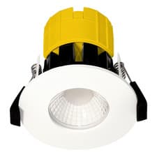 Image of Luceco 6W Fire Rated Downlight IP65 – Matt White Fixed LED DIM2WARM