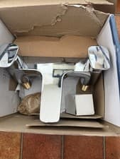 Image of Ideal Standard Ceraplan Chrome 156mm Deck Mounted Lever 2 Tap Holes Bath Mixer T