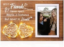 Image of Best Friend Photo Frame , Long Distance Friendship 6x4 with Led String Lights
