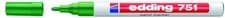 Image of Edding 751 Permanent Marker Green Round Tip 1-2mm Oil-based, 1pc