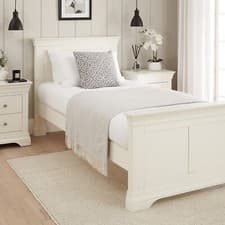 Image of 3ft Single Size Bed Wilmslow White Painted - Bedroom Furniture - WLM03
