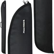 Image of Powerglide Padded Soft 2 Piece Snooker / Pool Black Cue Case - Free P&P