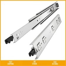 Image of Heavy Duty Locking Drawer Slides Full Extension Ball Bearing 400mm 1 Pair 68kg