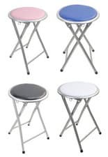 Image of Foldable Breakfast Bar Stool Soft Padded Seat Kitchen Dining Home Office Chair