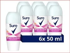 Image of Sure Women Bright Bouquet Roll on Deodorant Antiperspirant 50mlx6 pack