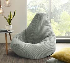 Image of Large Jumbo Cord Beanbag Chair Highback beanbags Ready Filled CLEARANCE PRICE