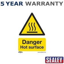 Image of Sealey Worksafe� Danger Hot Surface Safety Sign Self-Adhesive Vinyl SS42V1
