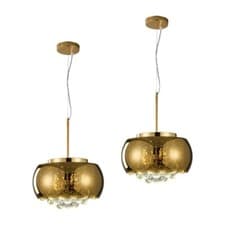 Image of Modern Pendant light Glass Round Lampshades Ceiling Light Kitchen Island Bedroom